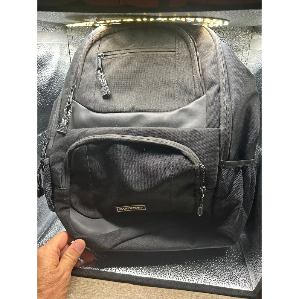 Eastsport Black Multi-Pocket Laptop Backpack School Travel Bag 110720W1-BLK
